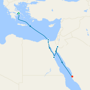 Egypt, Suez Canal & Jordan Cruise to Jeddah with Athens Stay
