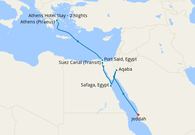 Cruise Itinerary Map