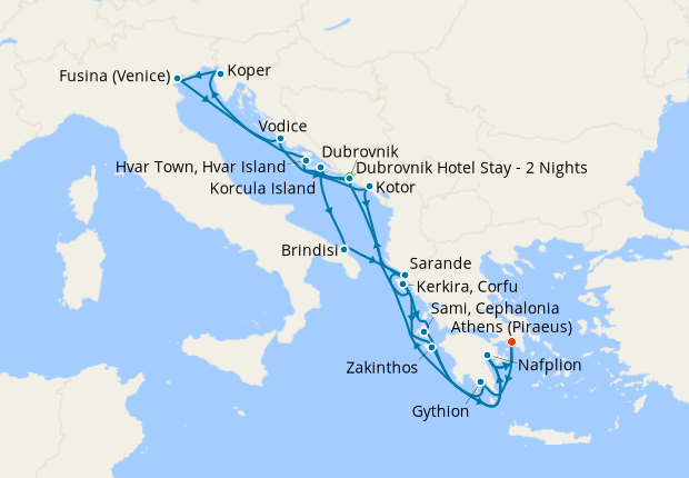 Cruise Itinerary Map