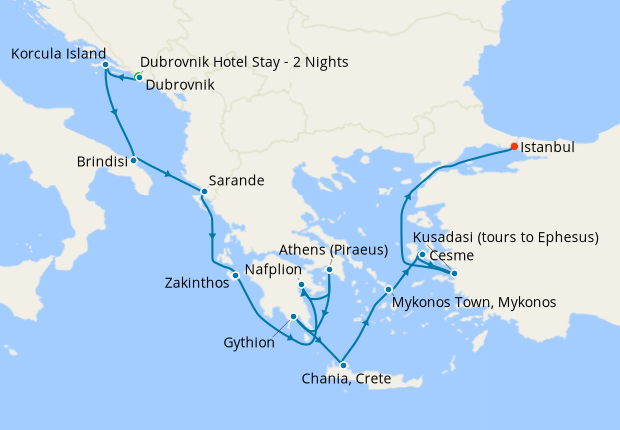 Cruise Itinerary Map