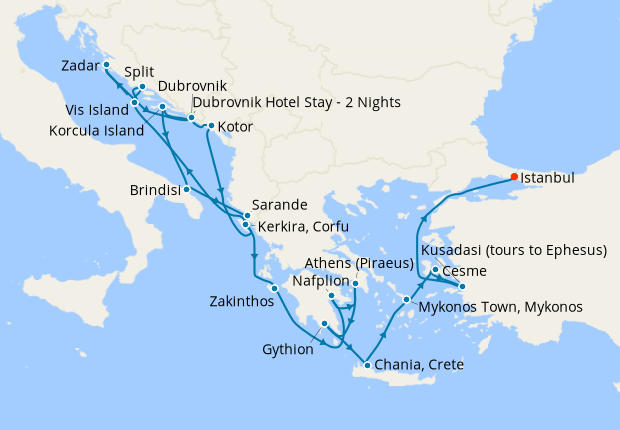 Cruise Itinerary Map