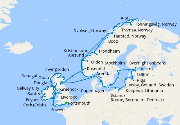 Cruise Itinerary Map