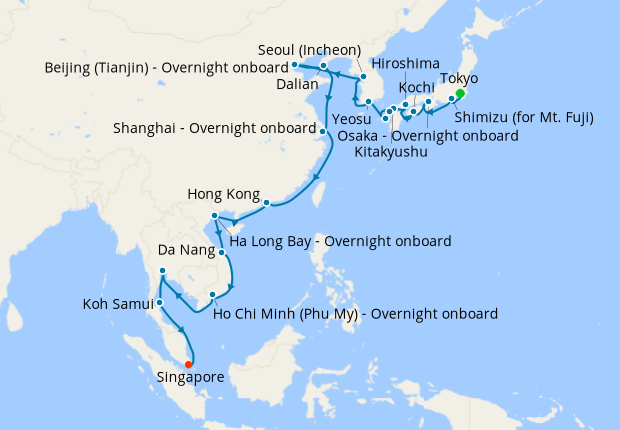 Cruise Itinerary Map