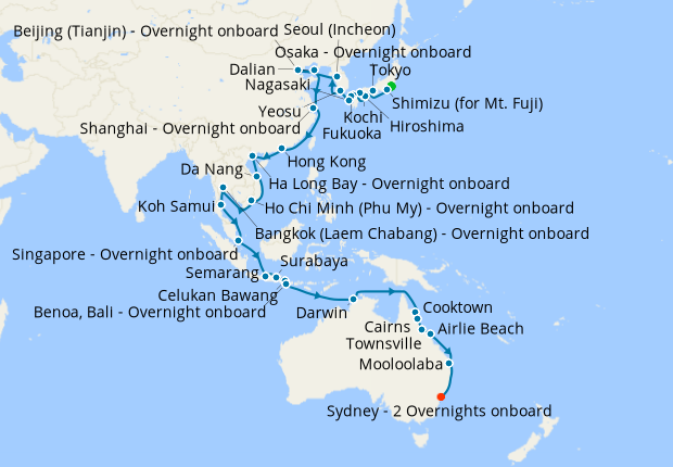 Cruise Itinerary Map