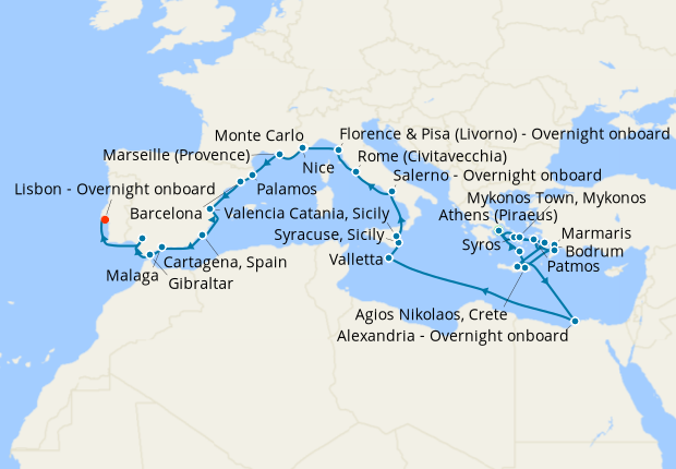 Cruise Itinerary Map