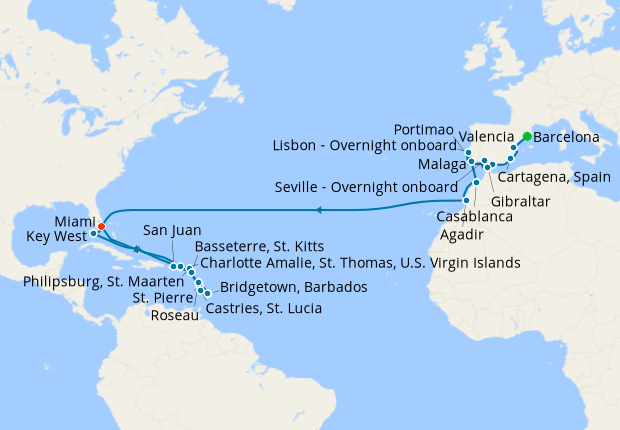 Cruise Itinerary Map