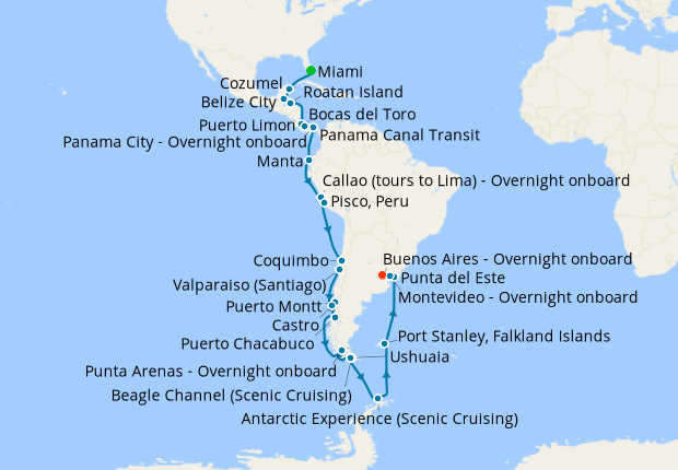 Cruise Itinerary Map