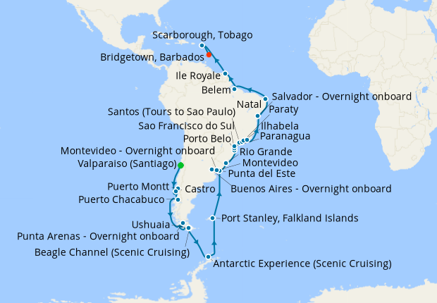 Cruise Itinerary Map