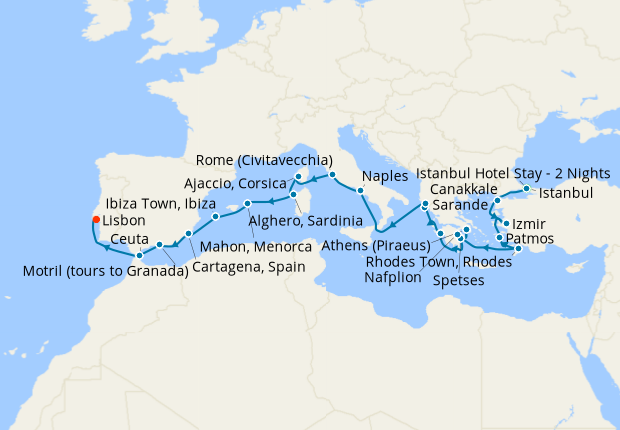 Cruise Itinerary Map