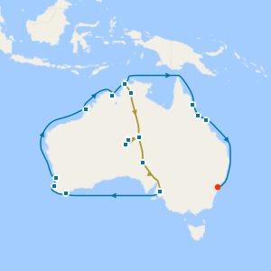Red Centre Spectacular: The Ghan Expedition & Outback Spirit with Australia Circumnavigation to Sydney