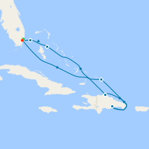 Eastern Caribbean & Bimini Beach Club with Miami Beach Stay