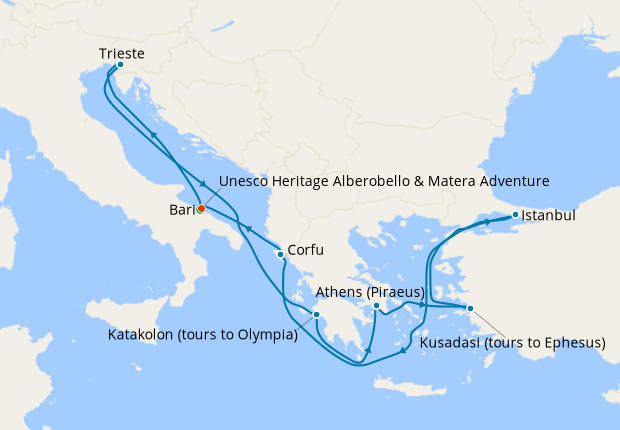 Cruise Itinerary Map