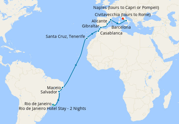 Cruise Itinerary Map