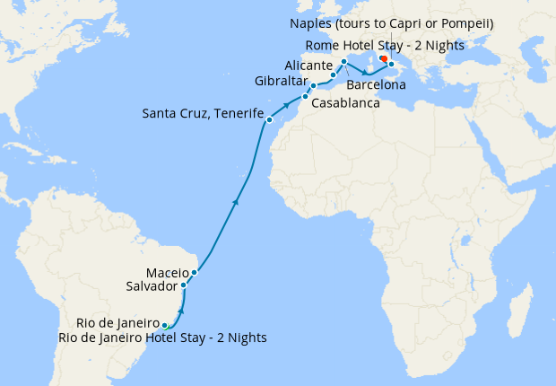 Cruise Itinerary Map