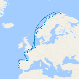 From the Atlantic Arc to the Midnight Sun from Lisbon with 2night Stay 