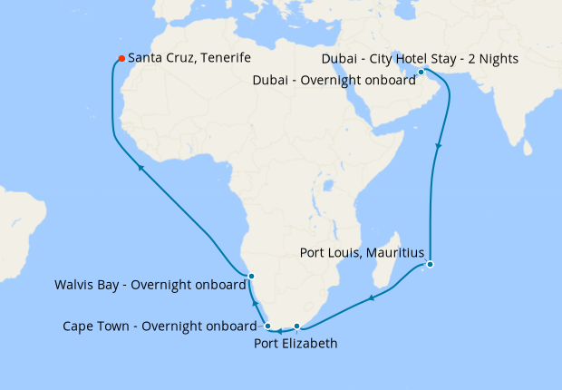 Cruise Itinerary Map