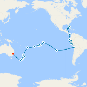 World Cruise: Panama canal, Polynesia & New Zealand from Miami - Fly Cruise