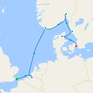 Sweden, Norway, Denmark & Belgium from Dover with 2night Copenhagen Stay 
