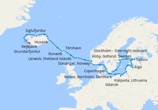 Cruise Itinerary Map