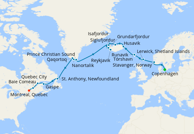 Cruise Itinerary Map