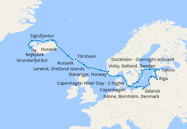 Cruise Itinerary Map