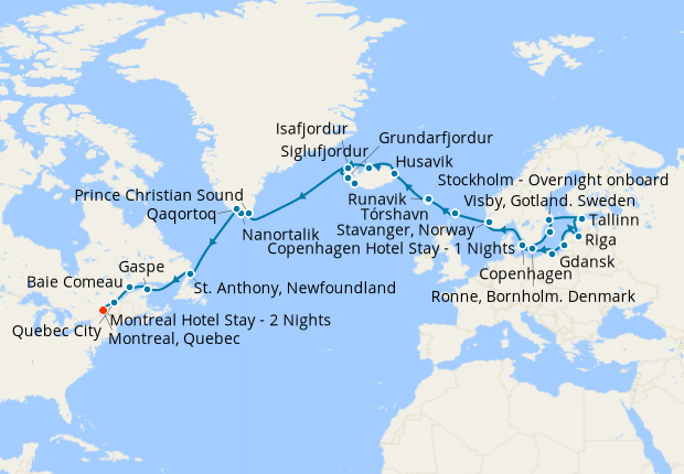 Cruise Itinerary Map