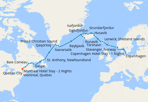 Cruise Itinerary Map