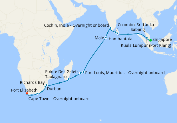 Cruise Itinerary Map
