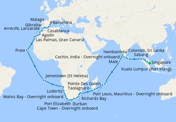 Cruise Itinerary Map