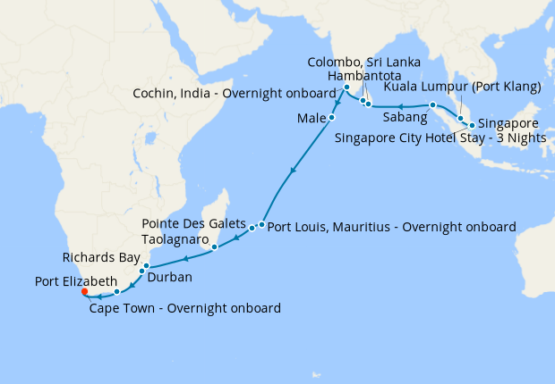 Cruise Itinerary Map