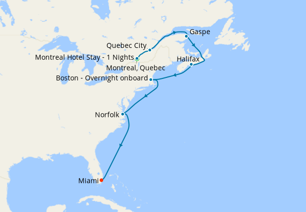 Cruise Itinerary Map