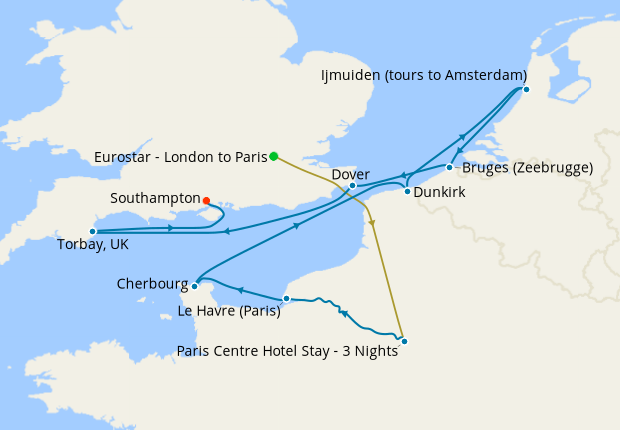 Cruise Itinerary Map