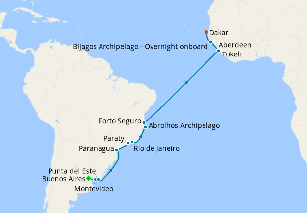 Cruise Itinerary Map