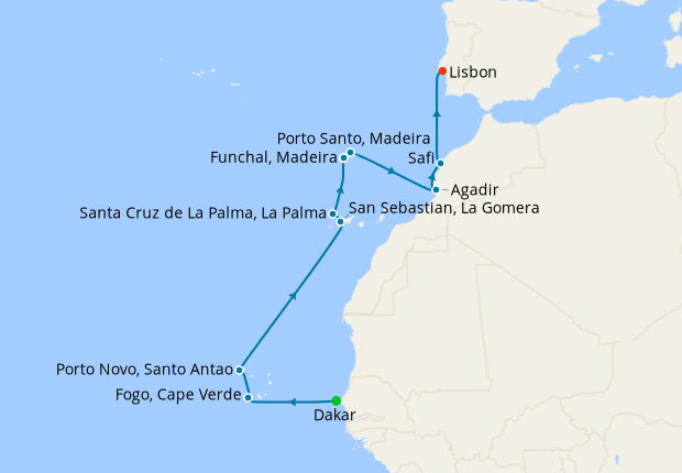 Cruise Itinerary Map