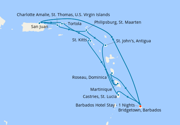 Cruise Itinerary Map