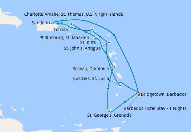 Cruise Itinerary Map