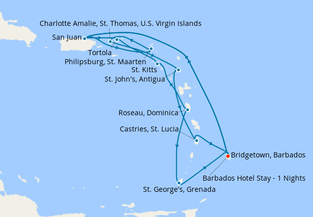 Cruise Itinerary Map