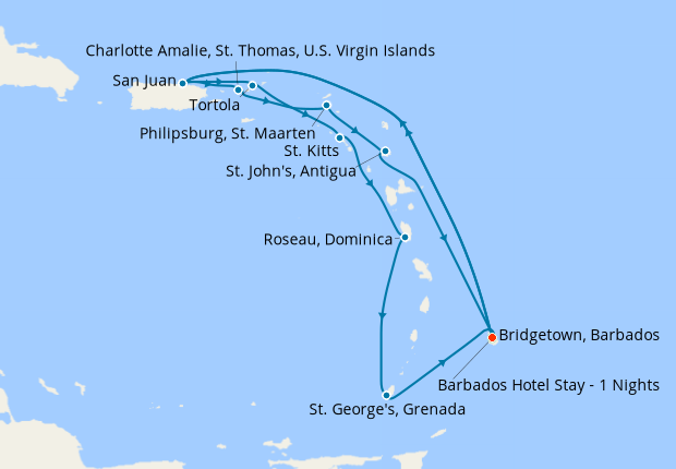 Cruise Itinerary Map