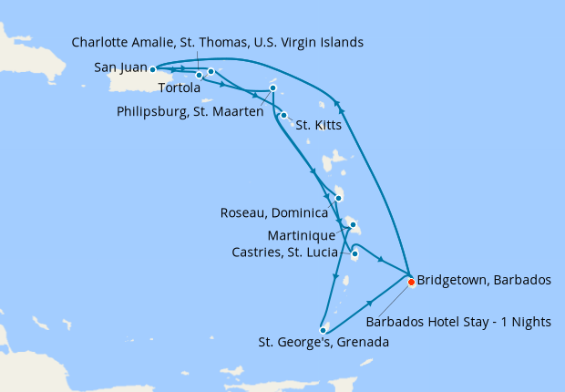 Cruise Itinerary Map