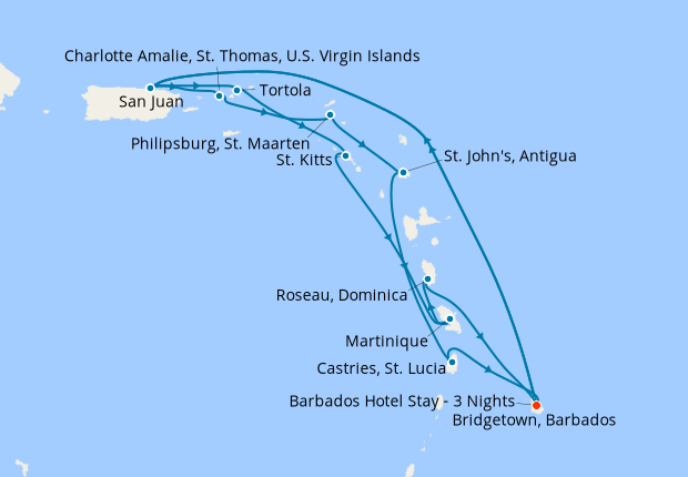 Cruise Itinerary Map