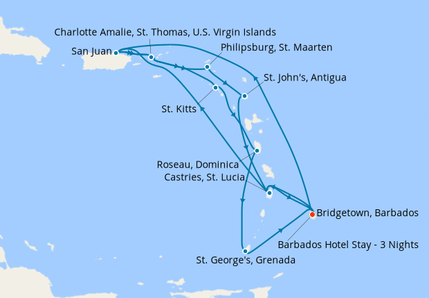 Cruise Itinerary Map
