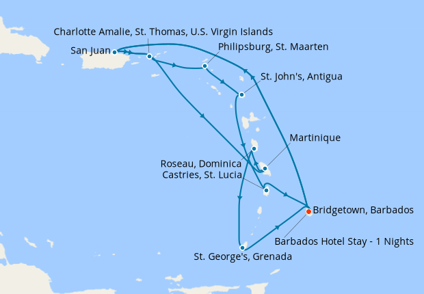 Cruise Itinerary Map