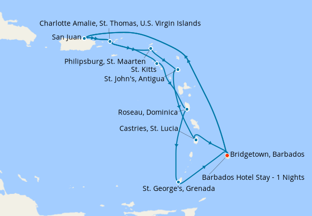 Cruise Itinerary Map