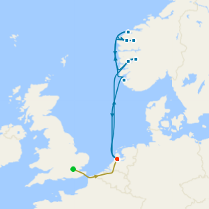 No Fly Cruise: Norwegian Fjords from Amsterdam with 1nt Stay