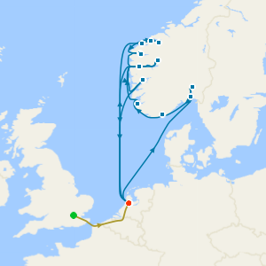 No Fly Cruise: Norwegian Fjords from Amsterdam with 1nt Stay