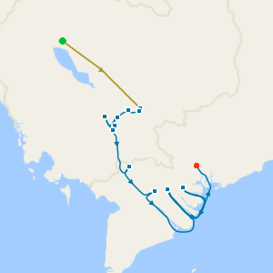 Vietnam and Cambodia Highlights river cruise from Kampong Cham to Cai Be