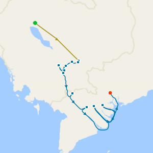 Vietnam and Cambodia Highlights river cruise from Kampong Cham to Cai Be