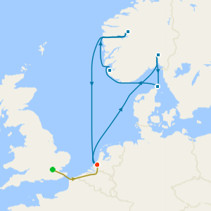 No Fly Cruise: Norwegian Fjords & South Scandinavia from Rotterdam with 1nt Stay