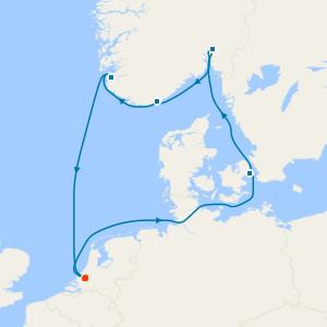 No Fly Cruise: Norwegian Fjords with Copenhagen from Rotterdam with 1nt Stay