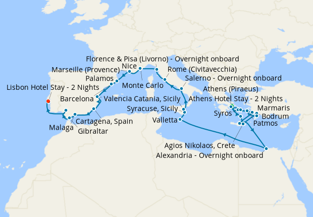 Cruise Itinerary Map